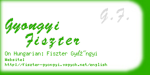 gyongyi fiszter business card
